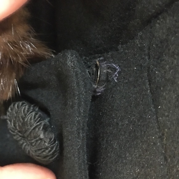 Vintage coat with fur collar (xs-small) - Picture 7 of 16